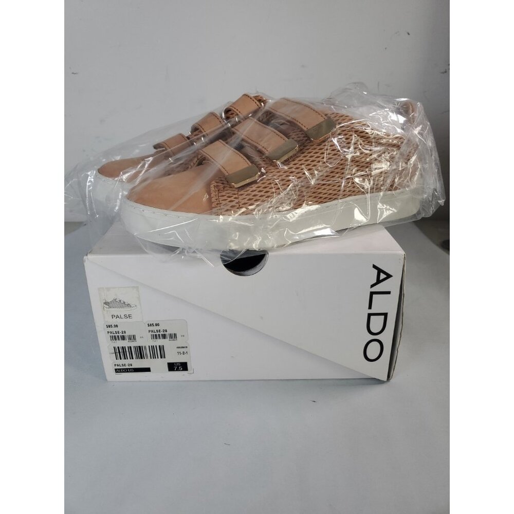 ALDO PALSE-28 Womens Shoes Size 7.5 Brown Suede Hook and Loop Slip On NEW - Picture 2 of 16
